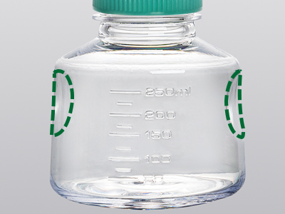 接收瓶两侧易握式设计，符合人体工程学，便于握取